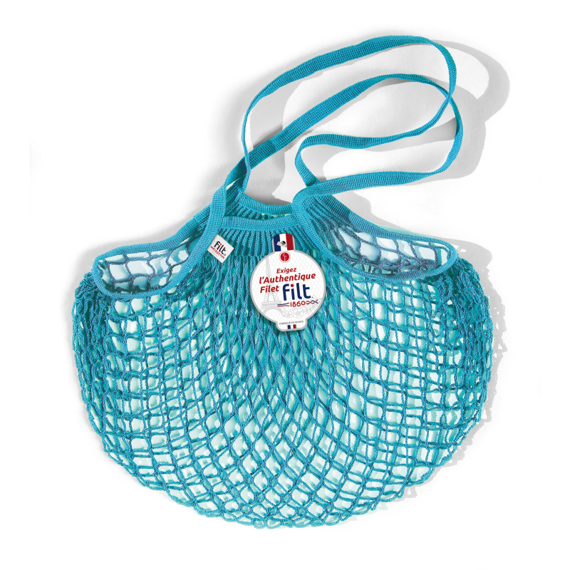 Net shopping bag with large handle