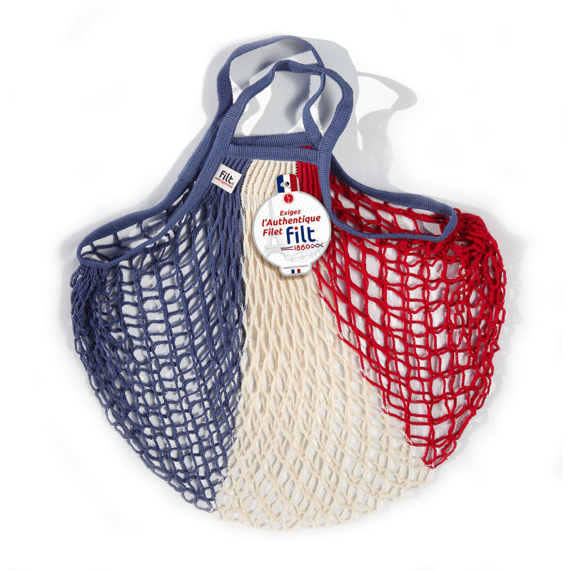Net shopping bag with small handle