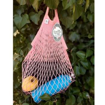 Net shopping bag with small handle