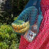 Net shopping bag with large handle