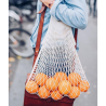 Net shopping bag with large handle