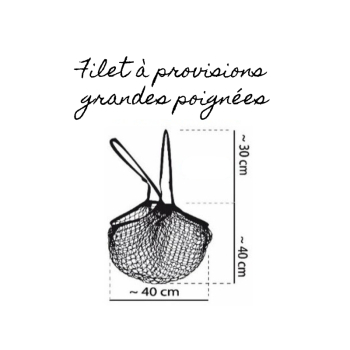 Net shopping bag with large handle