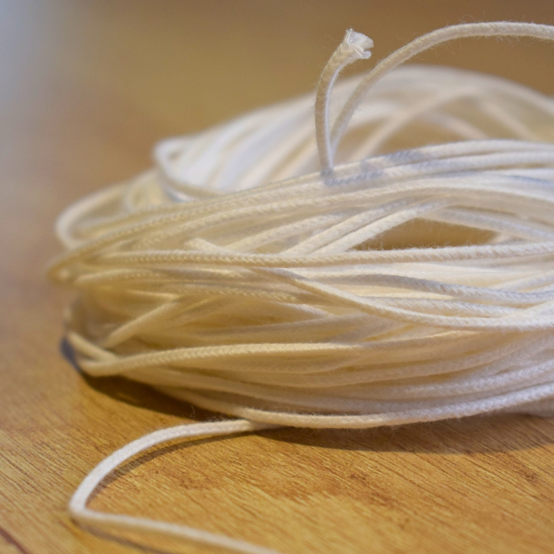 Cotton wick ("armée") 3 for candle